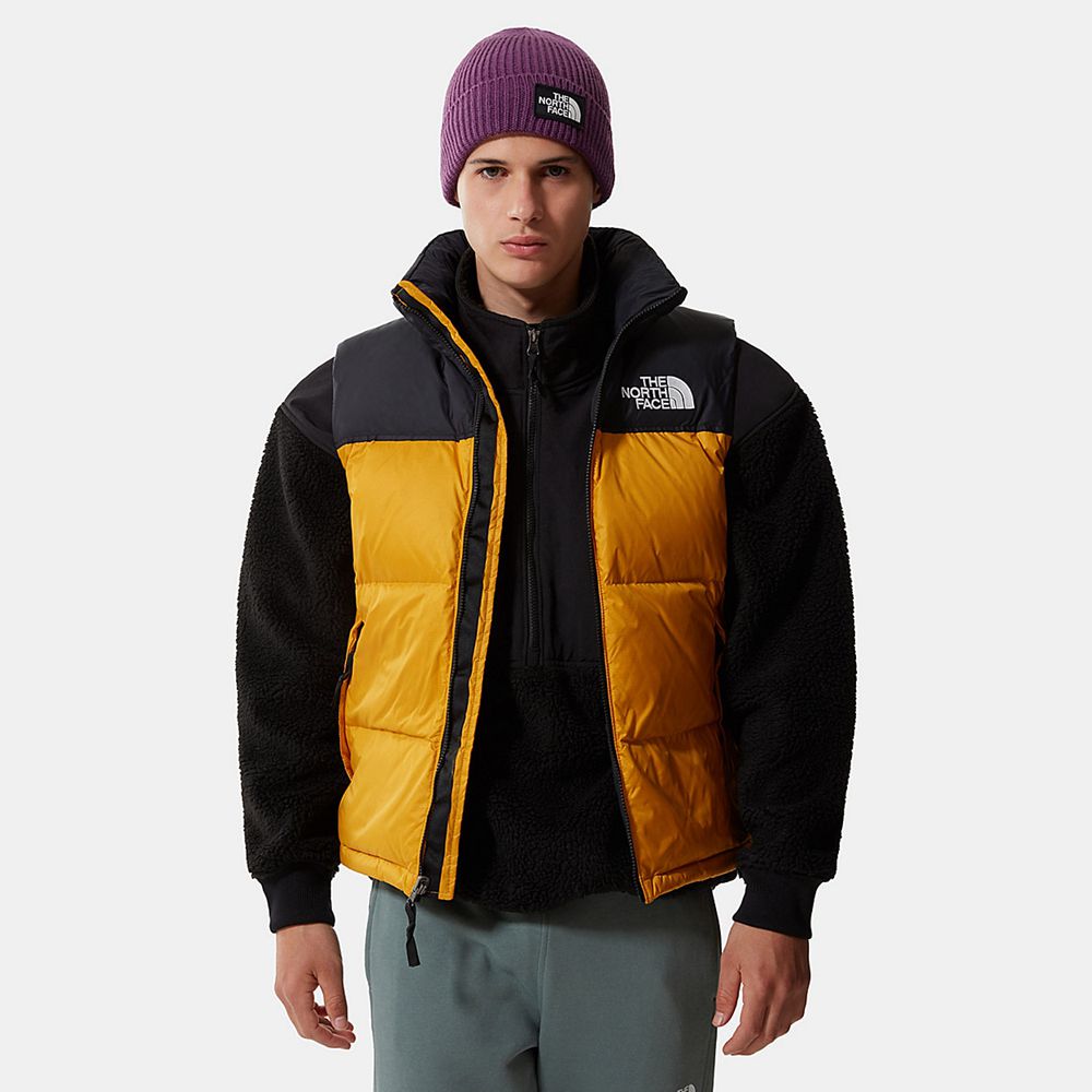 The North Face Nuptse Jacket Mens Australia - The North Face 1996 Retro Gilet Yellow (YAB-429671)